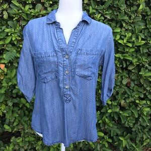 Cloth and Stone Polka Dot Chambray